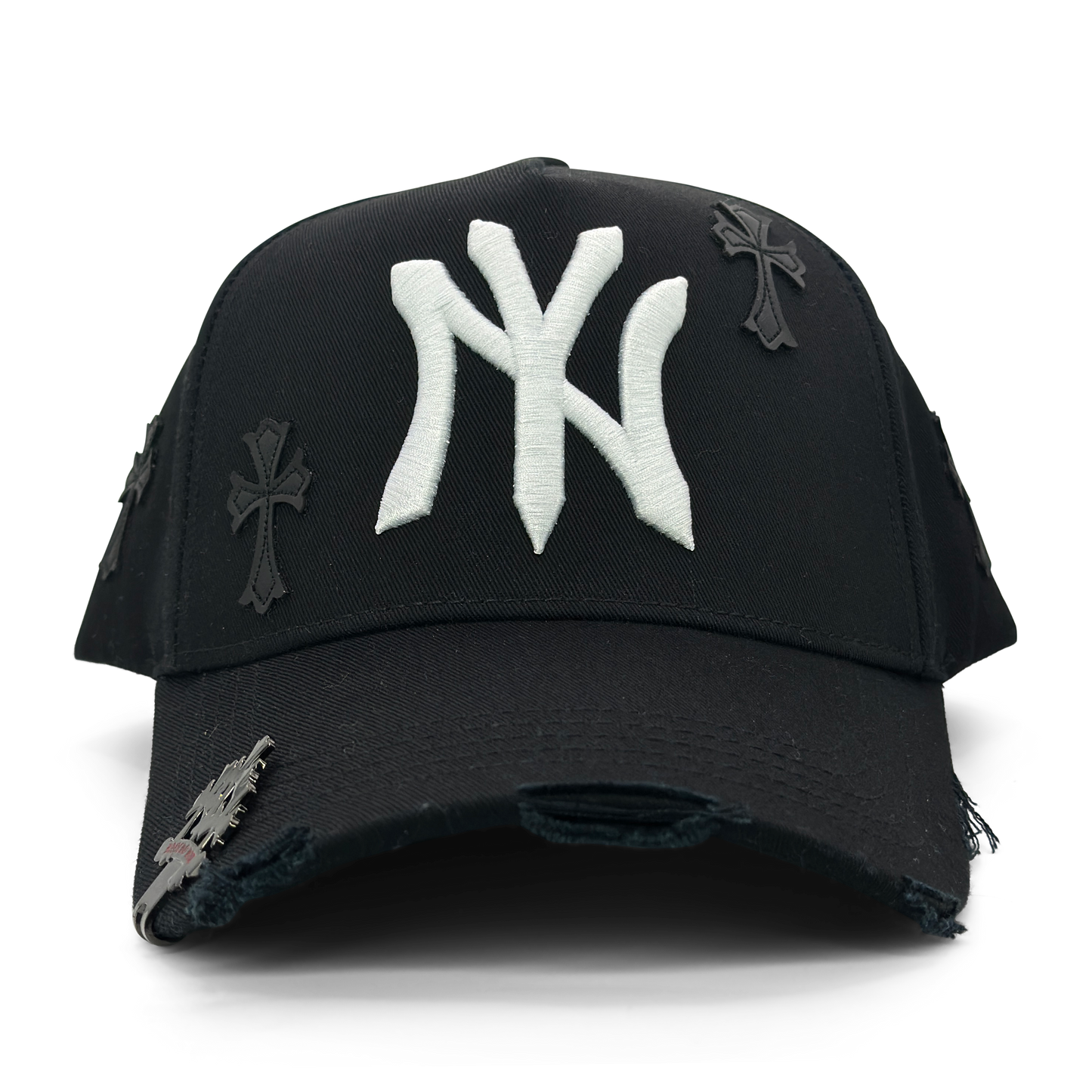 NY "CHROME DISTRESSED" SNAPBACK