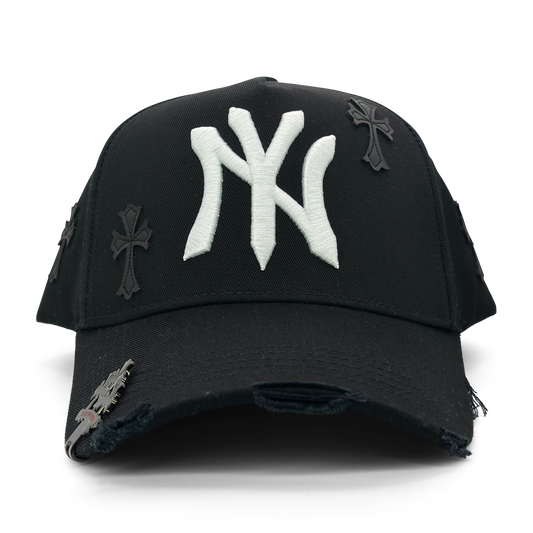 NY "CHROME DISTRESSED" SNAPBACK