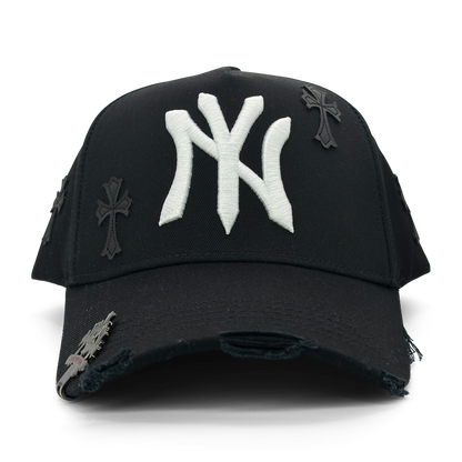 NY "CHROME DISTRESSED" SNAPBACK
